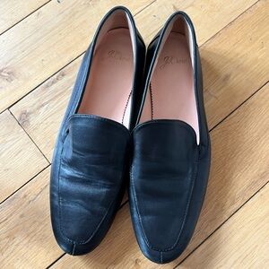 J Crew black loafers Sz 8. Leather.